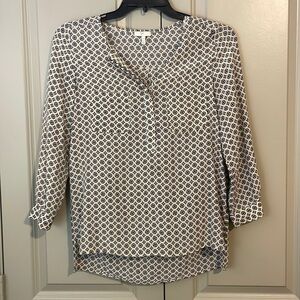 Joie Medallian Print 100% Silk Top XS